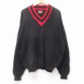 チルデン 80s 長袖セーター Vネック ブラック XL | 古着