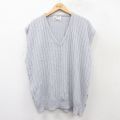 XL★古着 ロンドンフォグ ニット ベスト メンズ 90年代 90s Vネック USA製 グレー 25sep18 中古 トップス