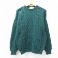 エルエルビーン 90s ケーブルセーター グリーン L | 古着