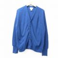 L★古着 アロー 長袖 ニット カーディガン メンズ 90年代 90s 無地 アクリル USA製 青 ブルー 25sep20 中古 トップス