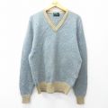 L★古着 アロー 長袖 セーター メンズ 80年代 80s アクリル Vネック ベージュ他 カーキ 25sep29 中古 ニット トップス