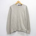 XL★古着 IZOD 長袖 セーター メンズ コットン クルーネック ベージュ系 カーキ 25sep30 中古 ニット トップス