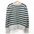 【20%OFF】M★古着 ラルフローレン Ralph Lauren 長袖 ブランド セーター メンズ 90年代 90s ウール クルーネック グレー他 ボーダー 25sep30 中古 ニット トップス