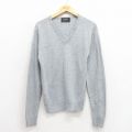 【20%OFF】S★古着 ジャンセン 長袖 セーター メンズ 90年代 90s Vネック グレー 25sep30 中古 ニット トップス