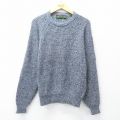 L★古着 長袖 セーター メンズ 90年代 90s 無地 ラグラン アクリル クルーネック グレー他 25oct01 中古 ニット トップス