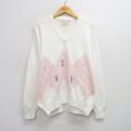 XL★古着 長袖 セーター メンズ 90年代 90s ゴルフ コットン Vネック 白 ホワイト 25oct01 中古 ニット トップス
