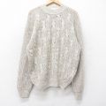 L★古着 長袖 セーター メンズ モックネック ハイネック ベージュ他 カーキ 25oct04 中古 ニット トップス