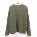 【20%OFF】XL★古着 ギャップ GAP 長袖 セーター メンズ 00年代 00s 大きいサイズ コットン クルーネック 緑系 グリーン 25oct20 中古 ニット トップス