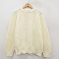 L★古着 セントジョンズベイ 長袖 セーター メンズ 90年代 90s 無地 ラグラン アクリル クルーネック 白 ホワイト 25oct22 中古 ニット トップス
