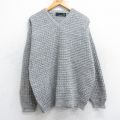 L★古着 長袖 セーター メンズ 90年代 90s Vネック USA製 グレー他 25oct24 中古 ニット トップス