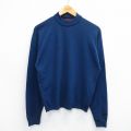 M★古着 シアーズ 長袖 セーター メンズ 80年代 80s 無地 モックネック ハイネック 紺 ネイビー 25oct24 中古 ニット トップス