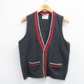 M★古着 ビンテージ ニット ベスト メンズ 60年代 60s 濃グレー 25oct29 中古 トップス