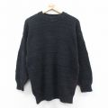 M★古着 長袖 セーター メンズ 90年代 90s クルーネック 黒 ブラック 25oct30 中古 ニット トップス