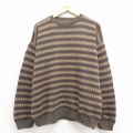 L★古着 リバティ 長袖 セーター メンズ 00年代 00s クルーネック USA製 茶他 ブラウン 25nov01 中古 ニット トップス