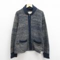 M★古着 ラルフローレン デニムアンドサプライ 長袖 フルジップ ブランド ニット カーディガン メンズ ショールカラー 紺 霜降り【spe】 25nov11