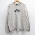 L★古着 長袖 セーター メンズ 90年代 90s ゴルフ 刺繍 クルーネック USA製 ベージュ 25nov13