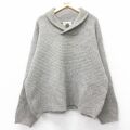 XL★古着 エディーバウアー 長袖 セーター メンズ 00年代 00s 大きいサイズ ウール ショールカラー グレー 25nov21