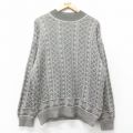 L★古着 長袖 セーター メンズ 90年代 90s モックネック ハイネック イタリア製 グレー他 25nov29