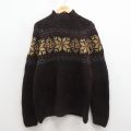 M★古着 ティンバーランド 長袖 ノルディック セーター メンズ ラグラン ハイネック モックネック こげ茶他 25nov29
