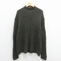 L★古着 ギャップ GAP 長袖 セーター メンズ 00年代 00s コットン モックネック ハイネック 緑 25dec01