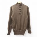 S★古着 長袖 セーター メンズ 80年代 80s ミリタリー ウール USA製 茶 25dec03