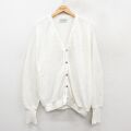 XL★古着 IZOD 長袖 ニット カーディガン メンズ 90年代 90s ワンポイントロゴ アクリル USA製 白 25dec04