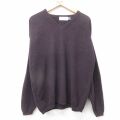L★古着 長袖 セーター メンズ 90年代 90s Vネック USA製 黒他 25dec12