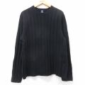 L★古着 ギャップ GAP 長袖 セーター メンズ 00年代 00s ラムウール クルーネック 黒 25dec12