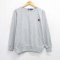 XL★古着 ラルフローレン 長袖 ブランド セーター メンズ 90年代 90s ワンポイントロゴ ラグラン コットン クルーネック グレー【spe】 25dec16
