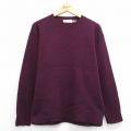 L★古着 ギャップ GAP 長袖 セーター メンズ 80年代 80s 無地 ウール クルーネック エンジ他 25dec22