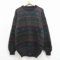 M★古着 長袖 セーター メンズ 00年代 00s フェアアイル アルパカ 緑他 25dec25