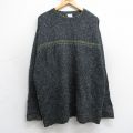 XL★古着 コロンビア 長袖 セーター メンズ 00年代 00s クルーネック 黒他 25dec26