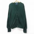 L★古着 ジャンセン長袖 ニット カーディガン メンズ 90年代 90s 緑 26jan20
