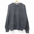 XL★古着 COUNTY SEAT 長袖 セーター メンズ 00年代 00s クルーネック 濃グレー 霜降り 26jan28