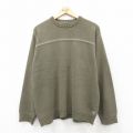 XL★古着 ティンバーランド 長袖 セーター メンズ 00年代 00s ワンポイントロゴ コットン 緑 26jan29