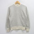 S★古着 セントジョンズベイ 長袖 セーター メンズ 90年代 90s バーズアイ ウール クルーネック USA製 白他【spe】 26feb04