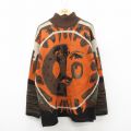 XL★古着 長袖 セーター メンズ 00年代 00s ドリームキャッチャー ウール モックネック ハイネック 茶他【spe】 26feb16
