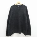 XL★古着 ギャップ GAP 長袖 セーター メンズ 00年代 00s 無地 大きいサイズ ラムウール Vネック 黒他 霜降り【spe】 26mar09