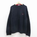 ラルフローレン チャップス 90s セーター ワンポイント ネイビー XL | 古着