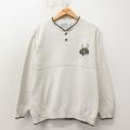 XL★古着 長袖 セーター メンズ 90年代 90s シカ コットン クルーネック USA製 生成り 26apr04