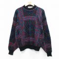 L★古着 マックレガー 長袖 セーター メンズ 90年代 90s アクリル クルーネック 黒 26apr09