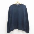ラルフローレン 長袖セーター ワンポイントロゴ ネイビー XL | 古着
