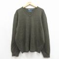 ラルフローレン 90s 長袖セーター ワンポイントロゴ カーキ XL | 古着