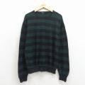 ラルフローレン 長袖セーター ボーダー グリーン XL | 古着