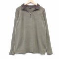 XL★古着 コロンビア 長袖 ハーフジップ セーター メンズ コットン ラグラン 薄緑 霜降り 26jan23