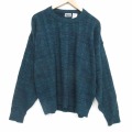 XL★古着 ベーシックエディションズ 長袖 セーター メンズ 00年代 00s 大きいサイズ アクリル クルーネック 濃緑他 26jan27