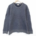 XL★古着 エルエルビーン 長袖 セーター メンズ 00年代 00s ラムウール クルーネック グレー 26jan29