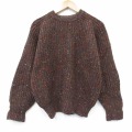 L★古着 ギャップ GAP 長袖 セーター メンズ 80年代 80s 無地 ウール ラグラン クルーネック 茶他【spe】 26jan30