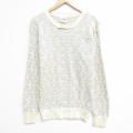 S★古着 長袖 セーター メンズ 90年代 90s クルーネック カナダ製 薄黄他 26feb12