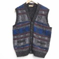 M★古着 ザフォックスコレクション THE FOX COLLECTION ニット ベスト メンズ 80年代 80s 黒 26feb12